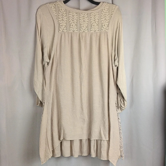 Indigo Soul Cream Lace Detail Tunic - Picture 2 of 7